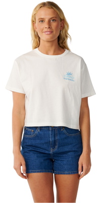 2026 Rip Curl Womens Swell Crop T-Shirt 0P7WTE - Bone