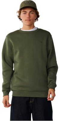 2026 Rip Curl Mens Classic Surf Crew Sweatshirt 0APMFL - Dark Olive
