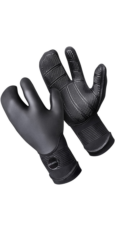 O'Neill Psycho Tech 5mm Lobster Neoprene Gloves Black