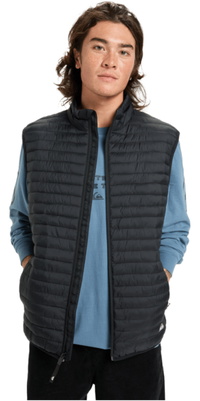 2026 Quiksilver Mens Scaly Quilted Gilet EQYJK04191 - Black