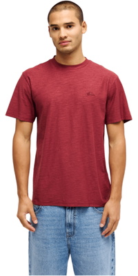 2026 Quiksilver Mens Slub Roundneck T-Shirt EQYKT04391 - Oxblood Red