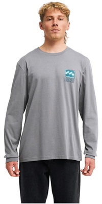 2026 Billabong Mens Stamp Long Sleeve T-Shirt EBYZT00613 - Pewter