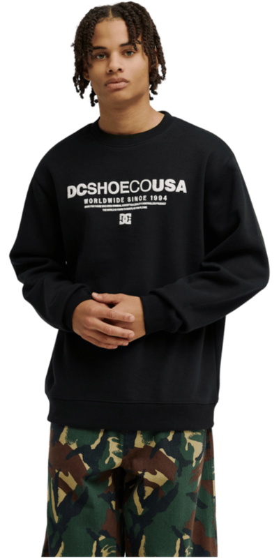 DC Shoes Mens DC Heritage Font Sweatshirt -KVJ0