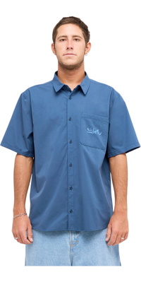 2026 Quiksilver Mens YG Lithium Shirt EQYWT04701 - Dark Denim