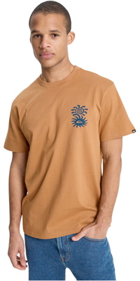 2026 Quiksilver Mens Evo Blossom Of Peace T-Shirt EQYZT08264 - Tobacco Brown
