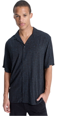 2026 Quiksilver Mens Safe Paradise Shirt EQYWT04691 - Black Vertical Quik Thoughts