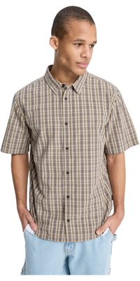 2026 Quiksilver Mens Stonetown Shirt EQYWT04674 - Seneca Check Stonetown