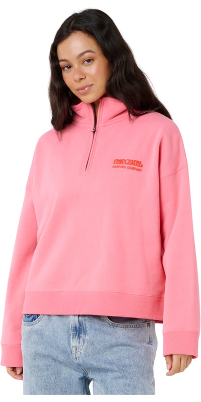 Rip Curl Womens Surf Puff 1/4 Zip Crew Fleece