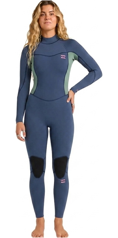 Billabong Femmes Synergy 3/2mm Flatlock Back Zip Combinaison Néoprène