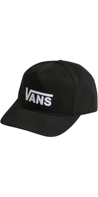 2026 Vans Drop V Logo Snapback Hat VN000QAH - Black
