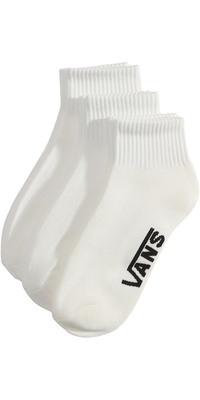 2026 Vans Classic Quarter Crew Socks - 3 Pairs VN000QBXWHT1 - White