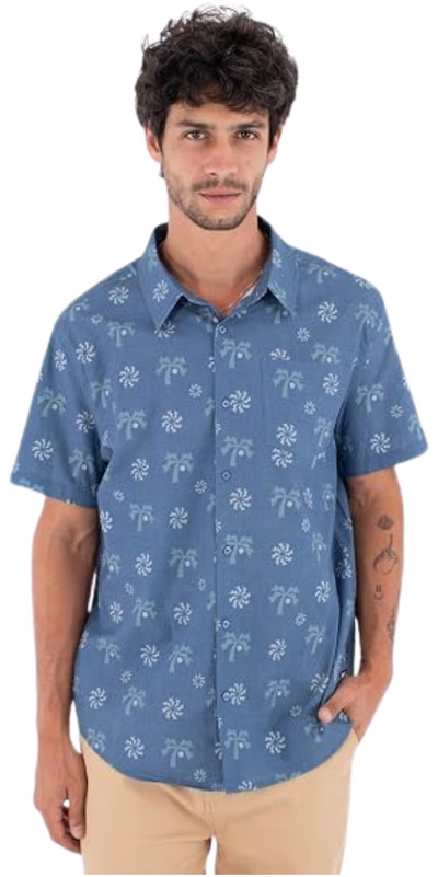 Hurley Mens Woven Coconut Print Press Shirt
