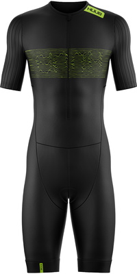 2026 HUUB Mens Contour Tri Suit CONTSBL - Black / Lime