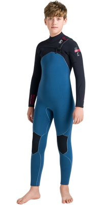 2026 C-Skins Junior Nuwave Session 5/4mm Chest Zip Wetsuit CSE54JC - Legion Blue / Black / Red