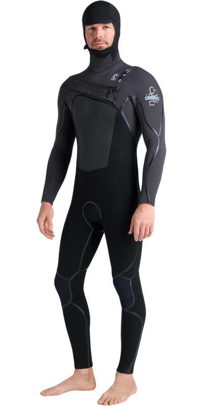 C-Skins Mens Nuwave Wired 5/4mm Hooded Wetsuit