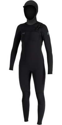 2026 ONeill Womens Epic 6/4mm Chest Zip Hooded Wetsuit 5653 - Black