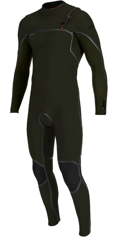 O'Neill Mens Hyperfreak Fire+ 5/4mm Chest Zip Wetsuit