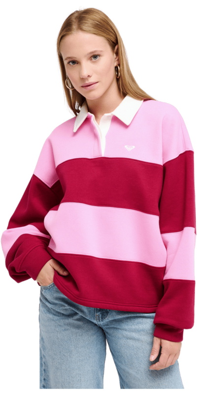Roxy Womens Cross Your Mind Shirt Collar Sweatshirt
