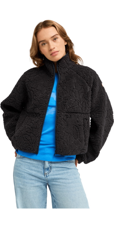 Roxy Womens Blurry Cloud Full Zip Relaxed Fleece