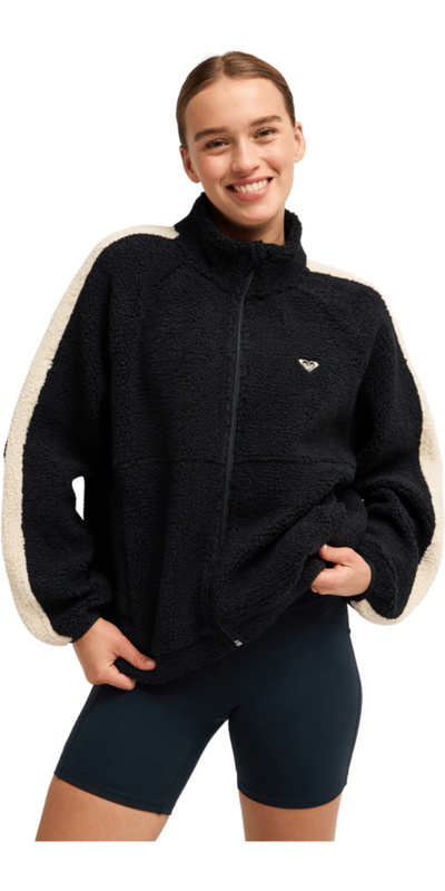 Roxy Womens Boundless Spirit Solid Zip Sports Fleece