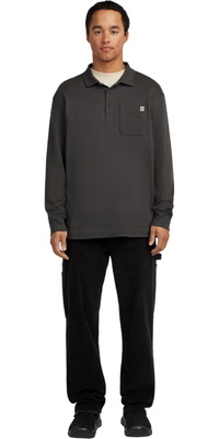 2026 ONeill Mens Originals Long Sleeve Polo 2600021 - Raven