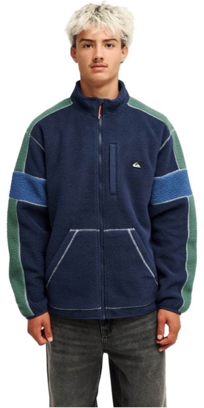 Quiksilver Mens Clean Coast Block Zip-Up Fleece