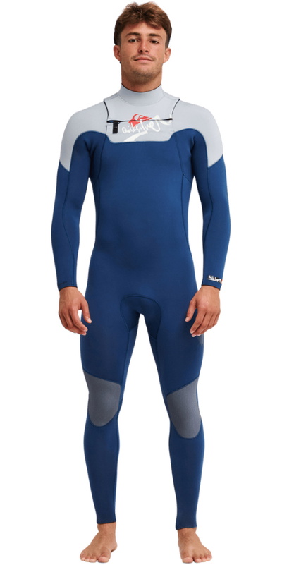 Quiksilver Mens Young Guns 4/3mm Chest Zip Wetsuit