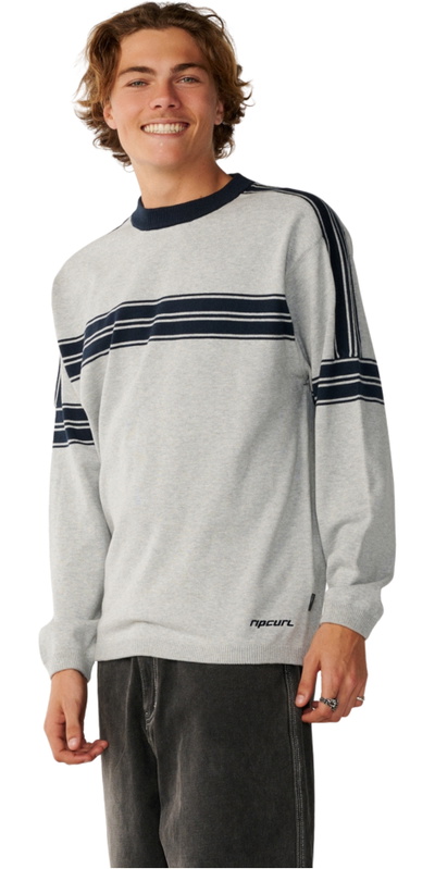Rip Curl Mens Archive TWU Stripe Crew Knit Sweatshirt
