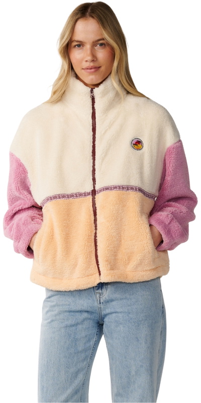Rip Curl Womens Surf Revival Heritage Polar Zip Thru Fleece