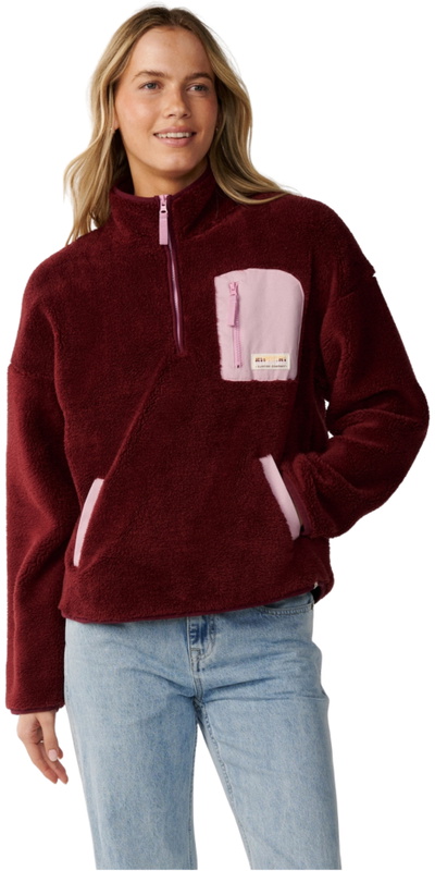 Rip Curl Womens Party Wave Polar Zip Thru Fleece