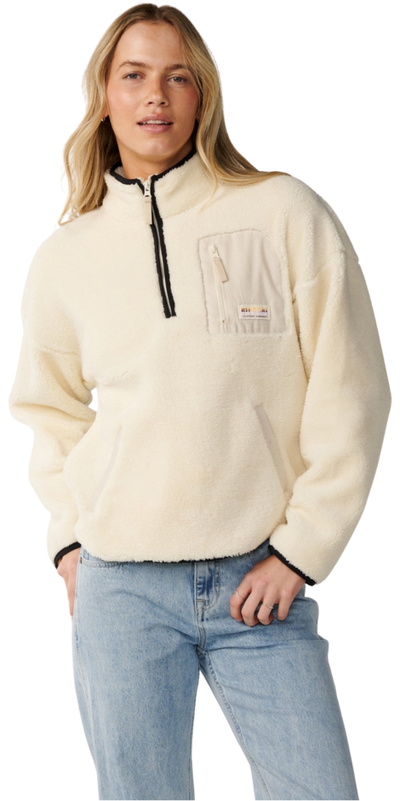Rip Curl Womens Party Wave Polar Zip Thru Fleece