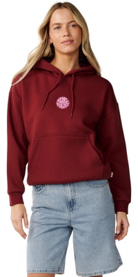 2026 Rip Curl Womens Icons Of Surf Heritage Hoodie 06NWFL - Dark Plum