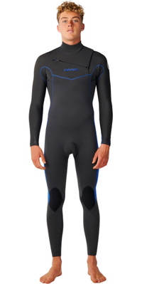 2026 Rip Curl Mens Dawn Patrol 5/3mm Chest Zip Wetsuit 16PMFS - Grey / Blue