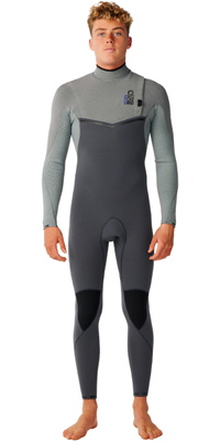 2026 Rip Curl Mens E-Bomb 4/3mm Zip Free Wetsuit 17MMFS - Charcoal Grey