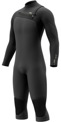 2026 Mystic Mens Motion 4/3mm Chest Zip Long Sleeve Short Leg Wetsuit 35000.270010 - Black