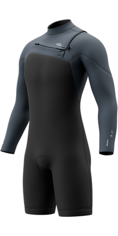 Mystic Mens Motion 3/2mm Chest Zip Long Sleeve Shorty Wetsuit