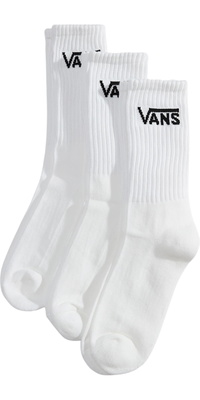 2026 Vans Classic 3pk Crew Socks VN000QBVWHT1 - White