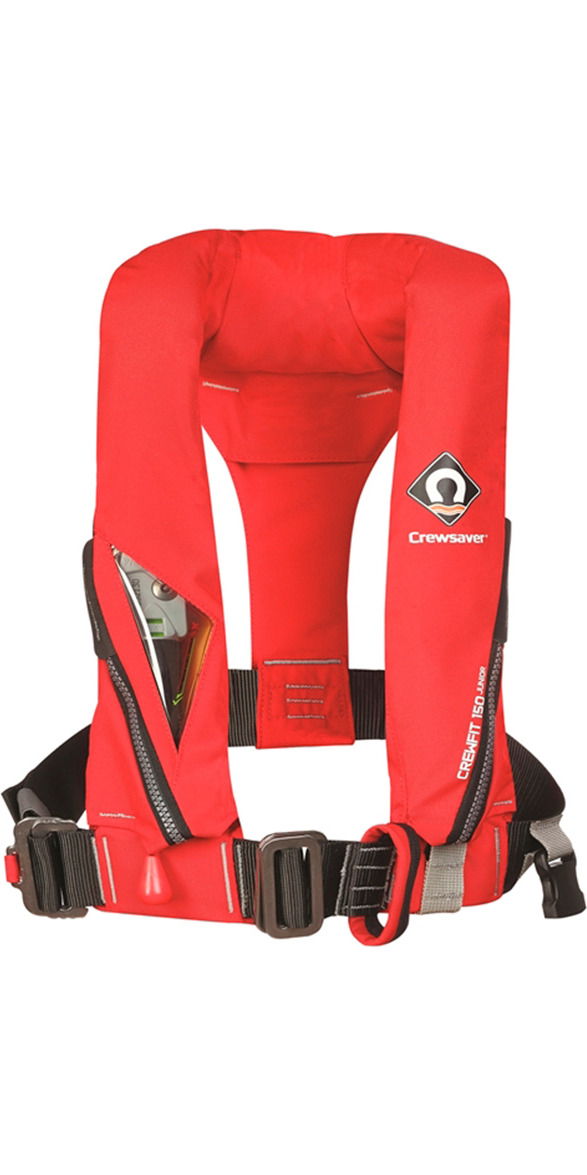 2018 Crewsaver Crewfit 150N Junior Lifejacket Auto With Harness Red ...