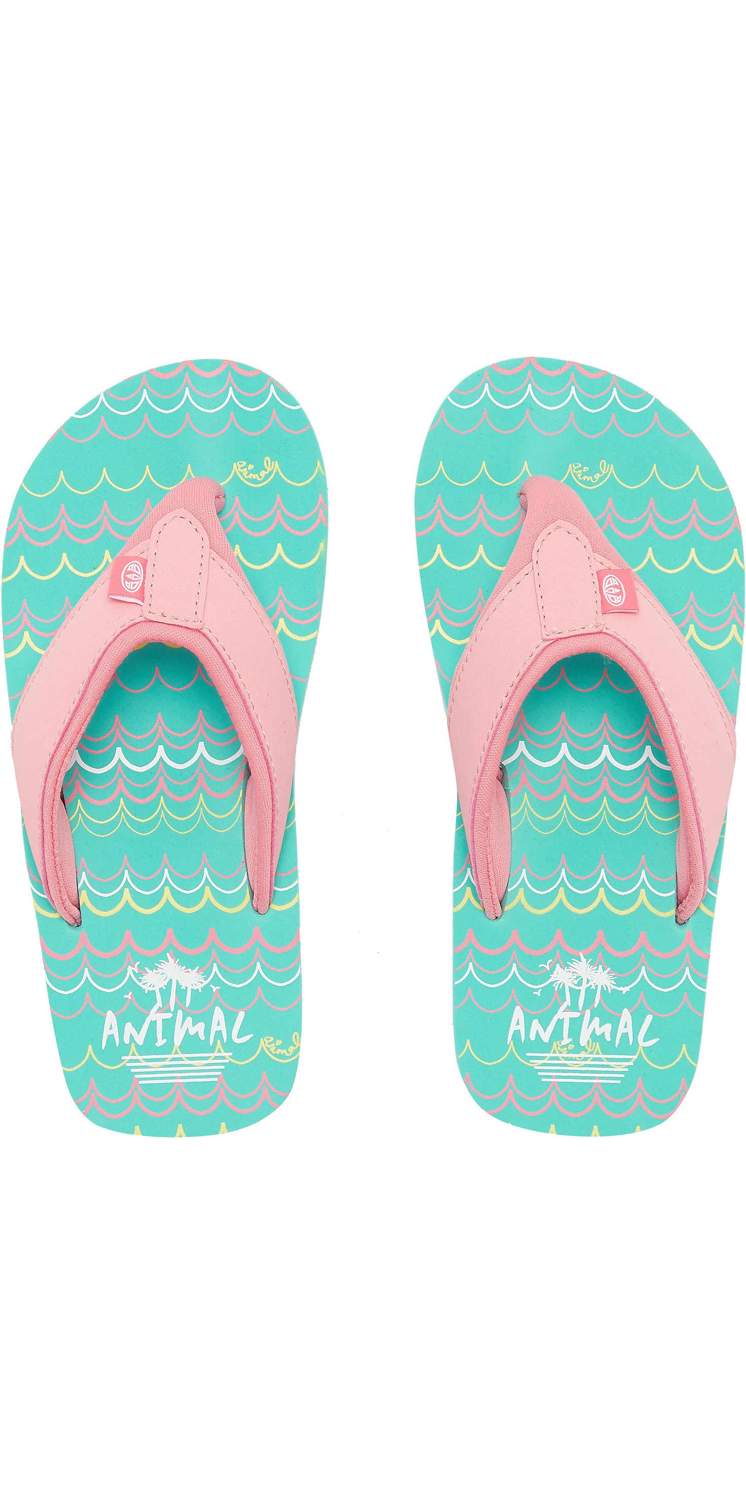 girls animal flip flops