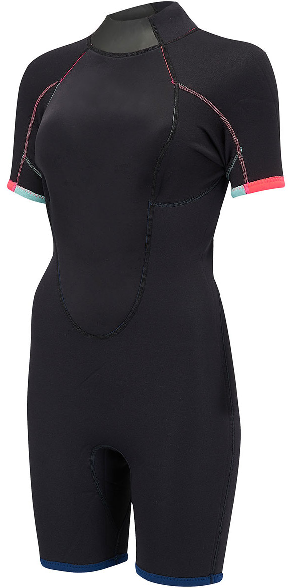 2018 Animal Womens Nova 3 2mm Flatlock Shorty Wetsuit Dark Navy Aw8sn303 Womens Shorty