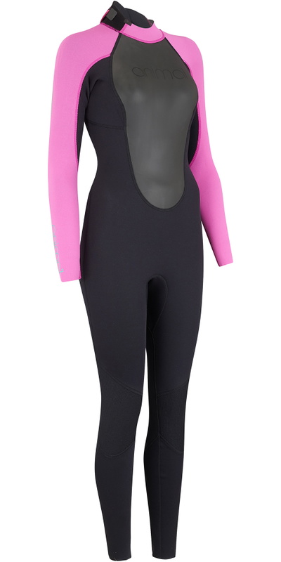 Animal Womens Nova 3/2mm Flatlock Back Zip Wetsuit Black 2ND