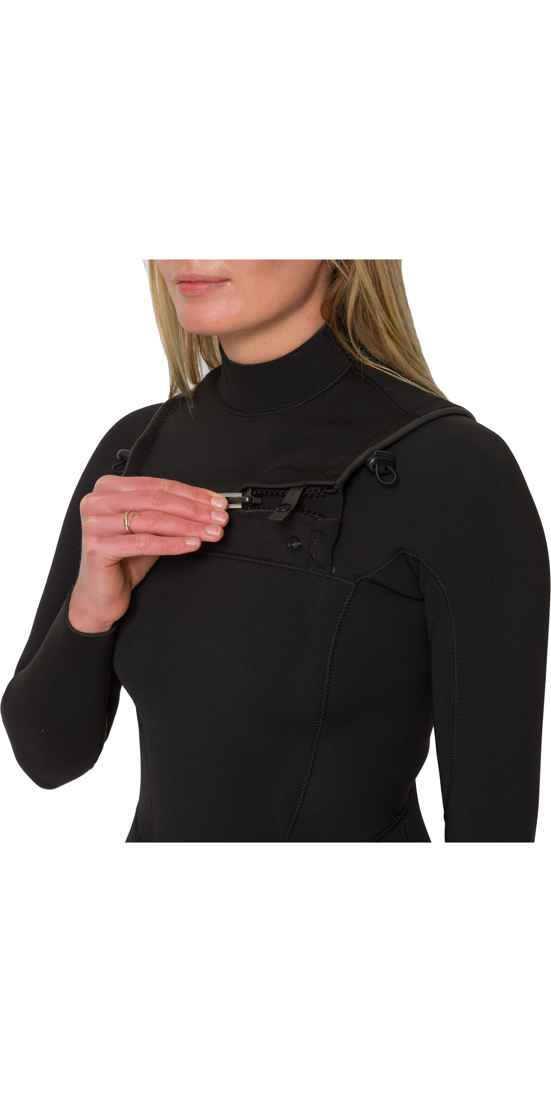 Animal Womens Phoenix 5//4//3mm GBS Chest Zip Wetsuit in Black Easy Stretch Ultimate Stretch and Warmth