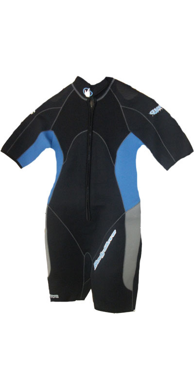 Bodyglove WOMENS Aura 3mm Dive Shorty Wetsuit Black / Blue