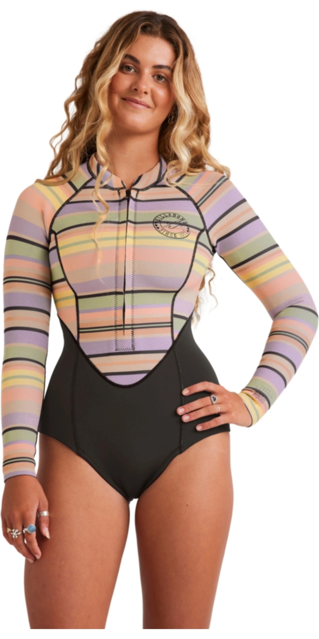 2025 Billabong Womens Salty Dayz Natural 2mm Long Sleeve Springsuit Wetsuit - Bl - Picture 8 of 21