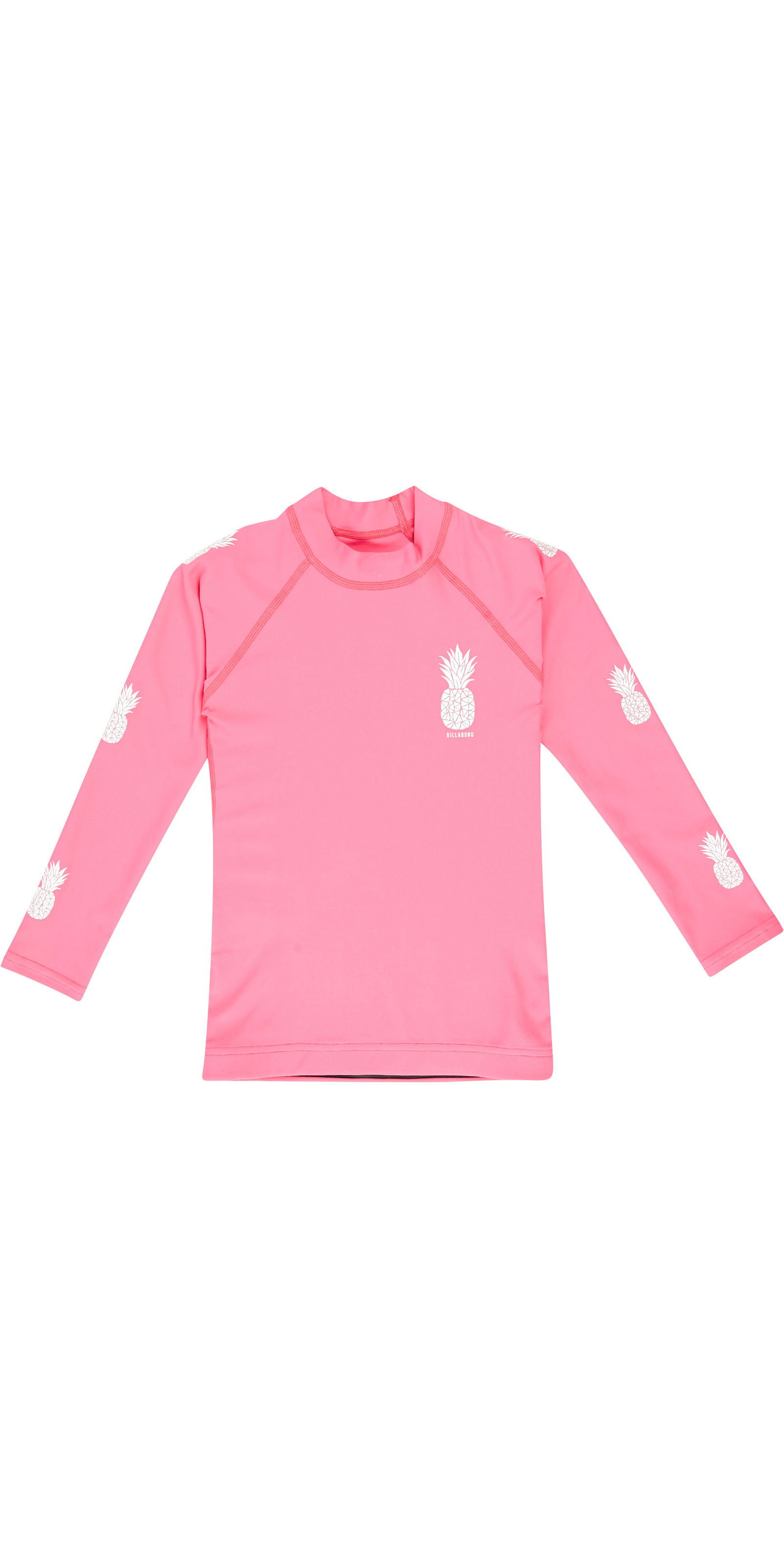 2019 Billabong Toddler Logo Long Sleeve Rash Vest Tahiti Pink