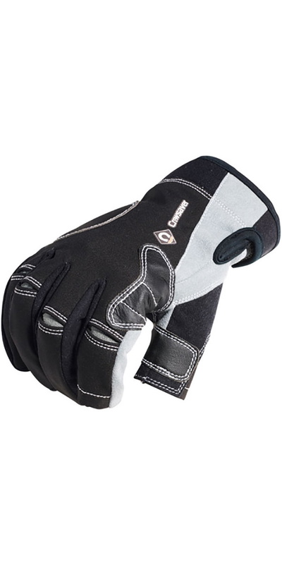 Crewsaver Junior Lange Tre Fingerhansker Svart