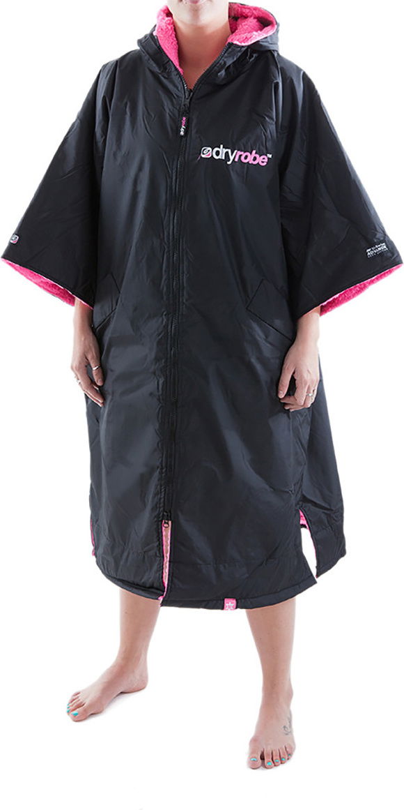 2017 Dryrobe Advance Short Sleeve Premium Outdoor Change Robe Dr100 L Black Pink Dr100 by