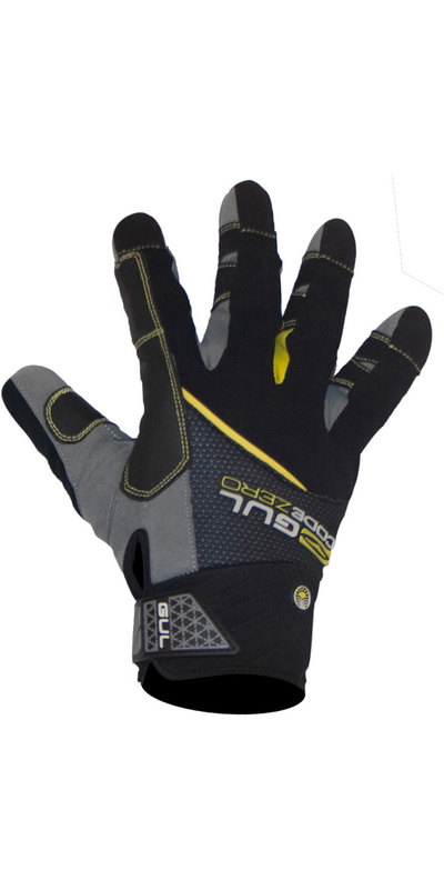 GUL Junior Code Zero Summer Full Finger Sailing Gloves Black