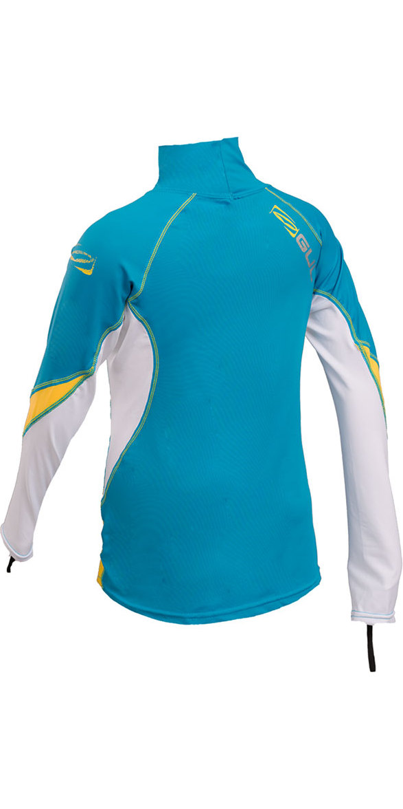 2018 Gul Junior Long Sleeve Rash Vest Crip White Rg0344b4 Rg0344b4