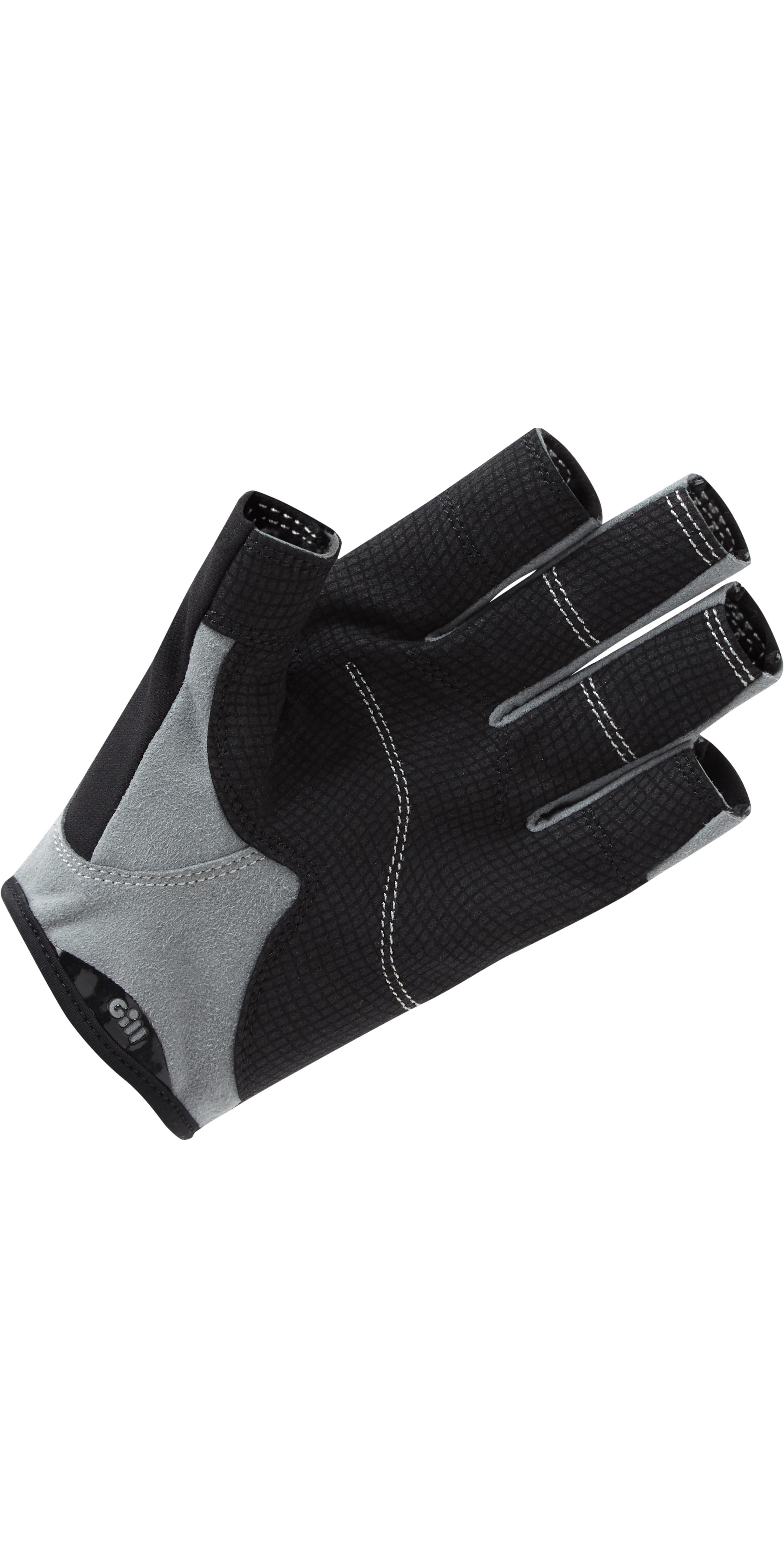 2024 Gill Deckhand Short Finger Sailing Gloves - Black